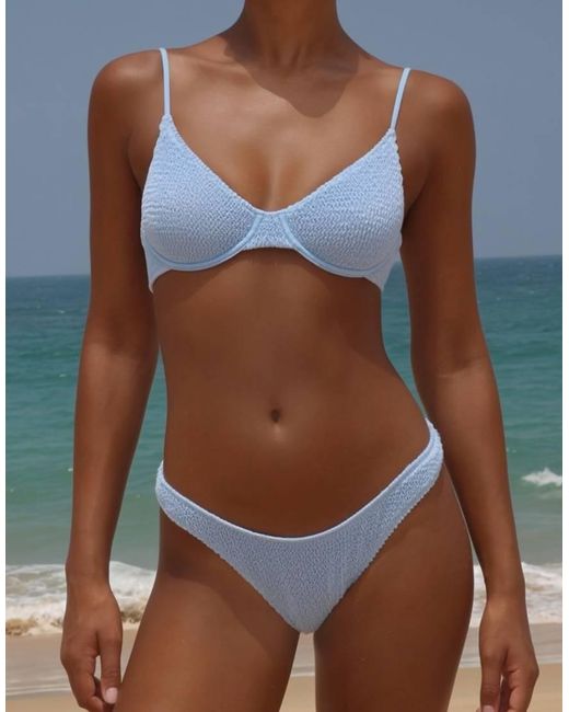 Moda Minx Blue Scrunch Underwire Top