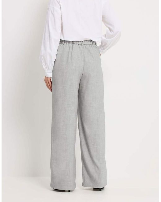 Long Tall Sally White Tailored Wide Leg Trousers