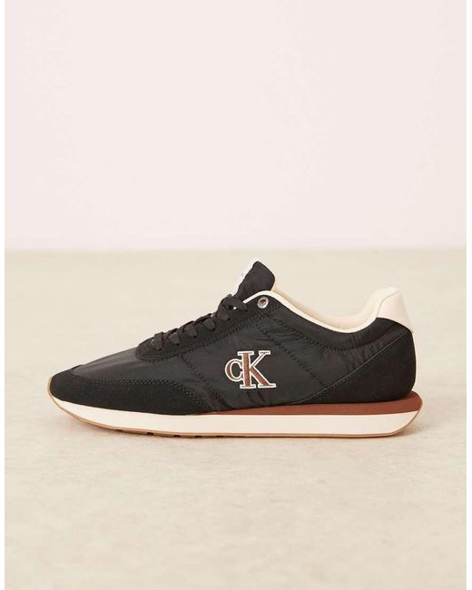 Calvin Klein Blue Retro Runner Trainers for men