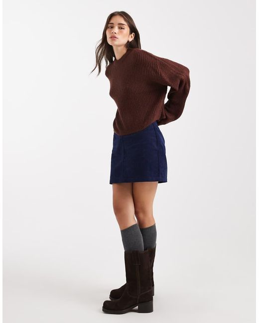 Miss Selfridge Blue Slouchy Knit Jumper