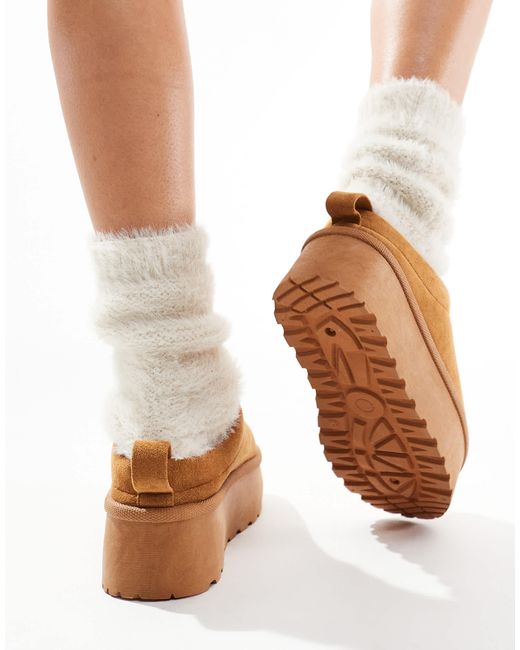 Mules à enfiler avec semelle plateforme - fauve SEQWL en coloris Brown
