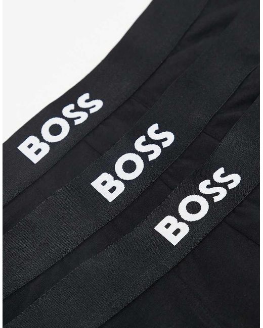 Boss Black Boss Bodywear 3-Pack Front Icon Logo Trunks for men