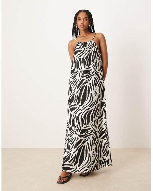 Vila White Tie Back Maxi Dress
