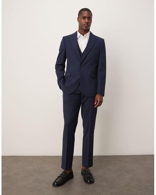 ASOS Blue Wedding Slim Suit Jacket for men