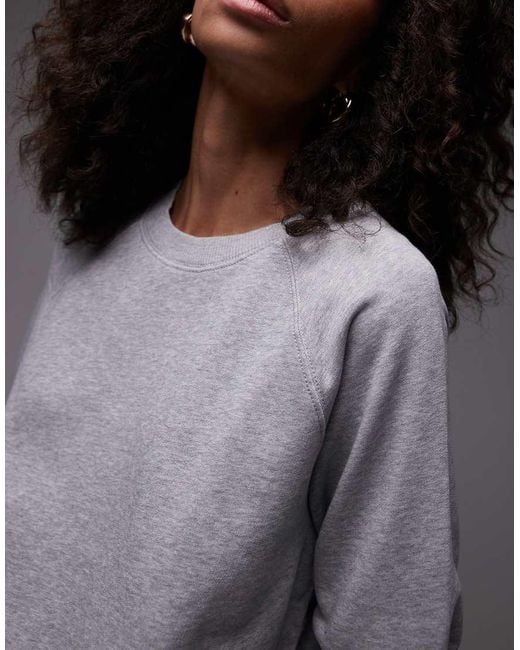 Sudadera Gris Jaspeado De Manga Corta De Felpa Rizada De ARKET de color Gray