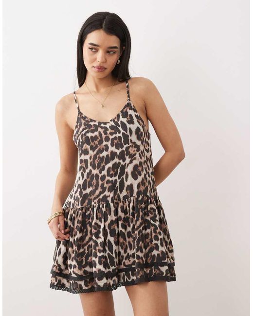 Iisla & Bird Natural Mini Swing Dress