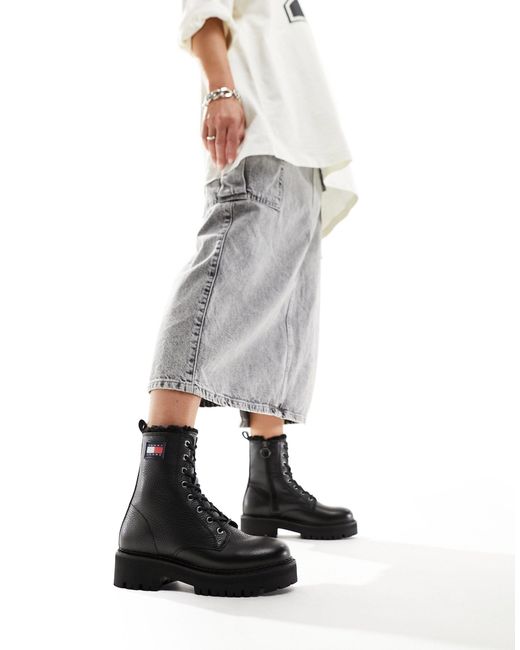 Tommy Hilfiger Gray – urban – leder-boots