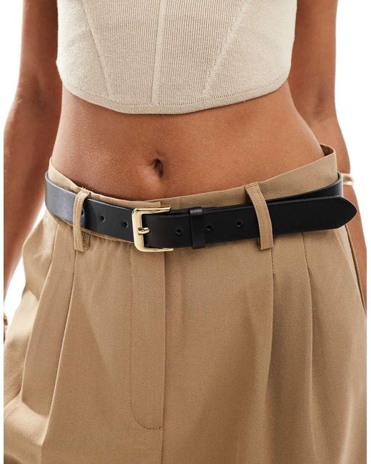 Pieces Brown Leather Look Belt