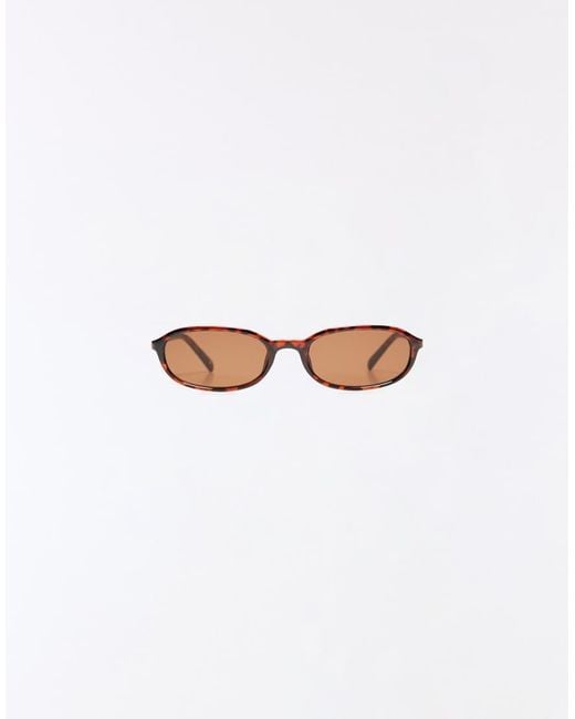 Bershka White Oval Sunglasses
