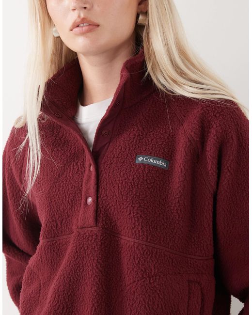 Jasper ridge - polaire texturée à boutons-pression - bordeaux Columbia en coloris Red