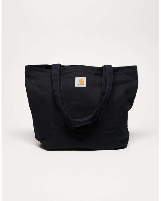Carhartt Black Spolied Apple Canvas Tote Bag