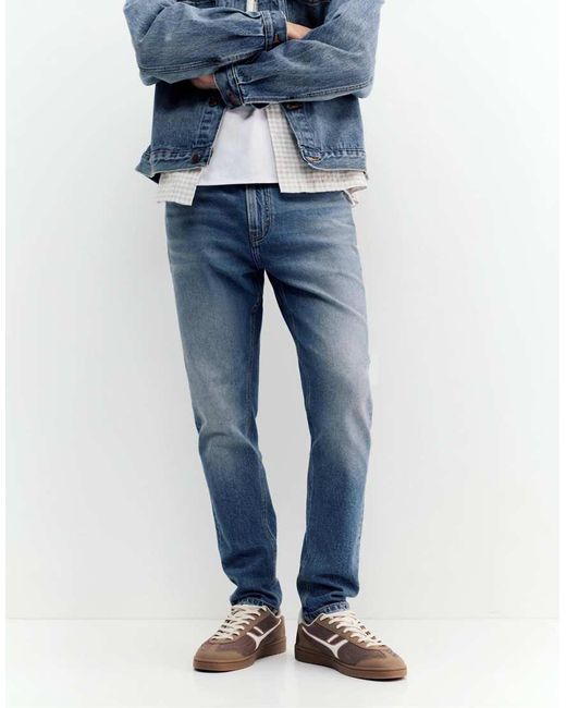 Pull&Bear Blue Slim Fit Jeans for men