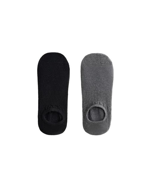 Oysho Black 2 Pairs Of Cotton Blend Yoga And Pilates Socks