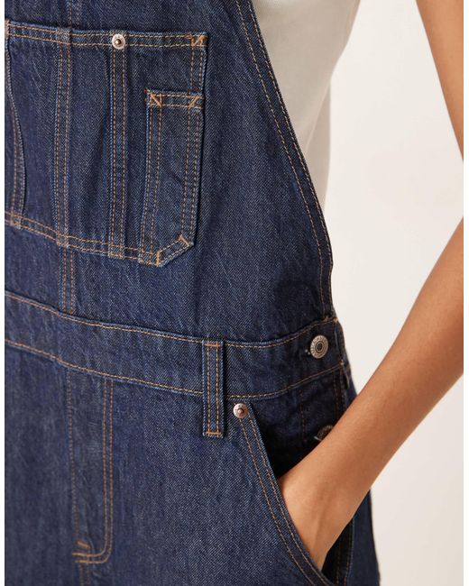 Abercrombie & Fitch Blue – latzhose aus denim