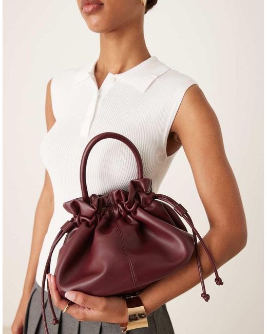 Accessorize Red Drawstring Handheld Bag