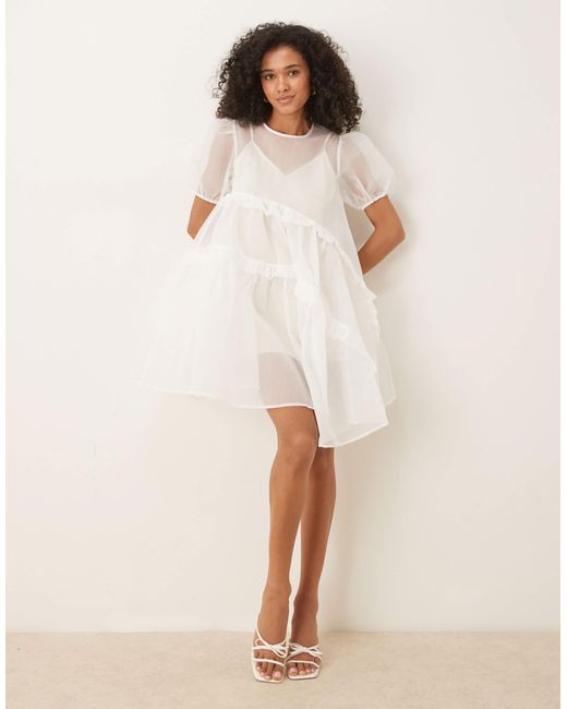 Robe courte à cordon Ghospell en coloris Natural