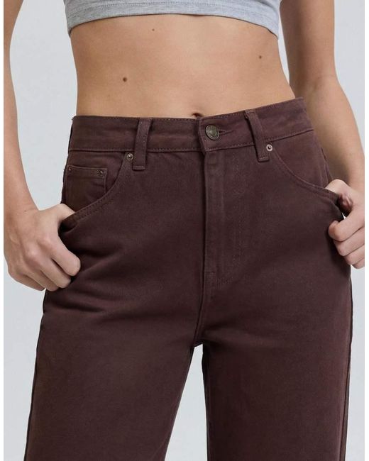 Pull&Bear Brown Petite High-waist Mom Fit Jeans