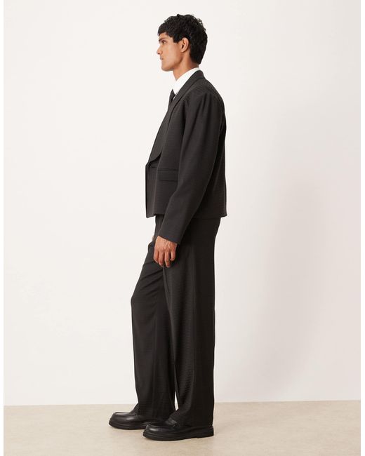 ASOS Black Wide Suit Trousers for men