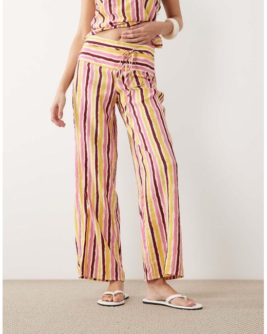 Mango Natural Teen Straight Trouser With Tie Waist Co-ord