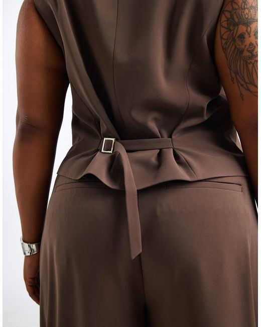 ONLY Brown Tailored Waistcoat