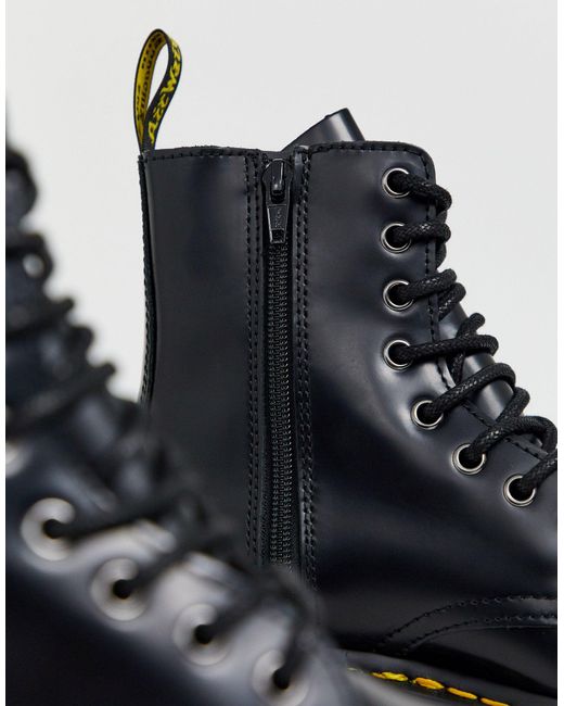 Dr. Martens Jadon 8-eye Smooth Leather Platform Boots-black