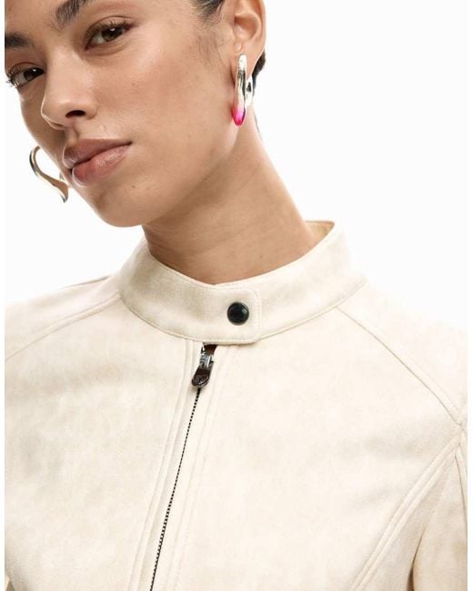 Desigual Natural Mao Collar Jacket