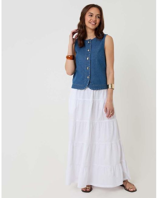 Threadbare Blue Denim Button Up Top