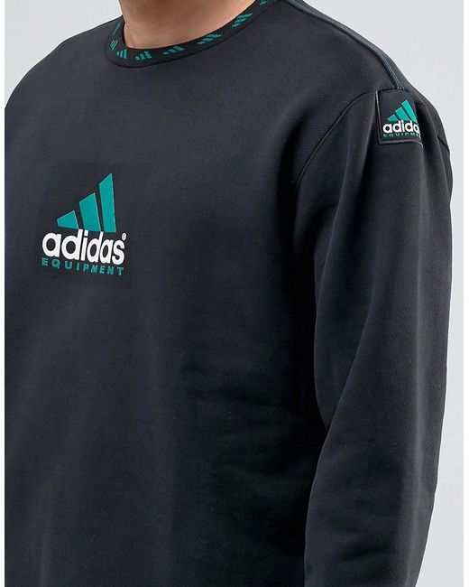 adidas Originals Eqt Crew Sweatshirt In Black Ay9246 for Men | Lyst  Australia