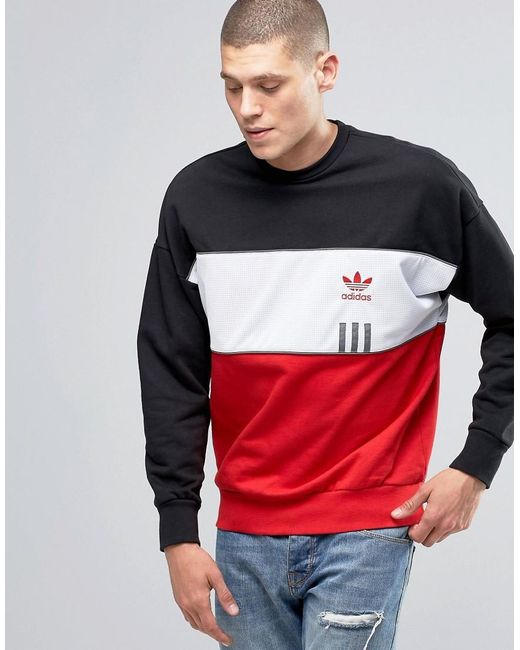 Adidas Originals Id96 Crew Sweatshirt In Black Ay9252 for men