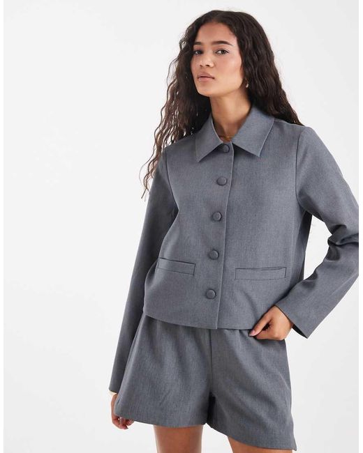 Vero Moda Gray Tailored Smart Blazer Co-ord