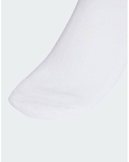 Adidas Originals White 3 Pack Ankle Socks With Trefoil Logo for men