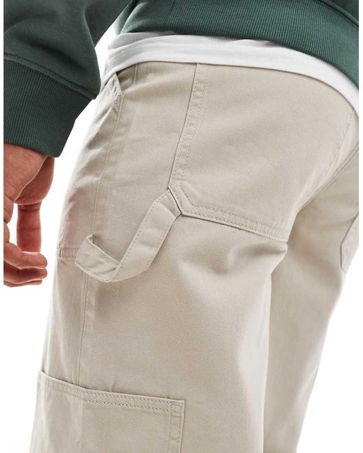 New Look Green Relaxed Carpenter Trousers for men