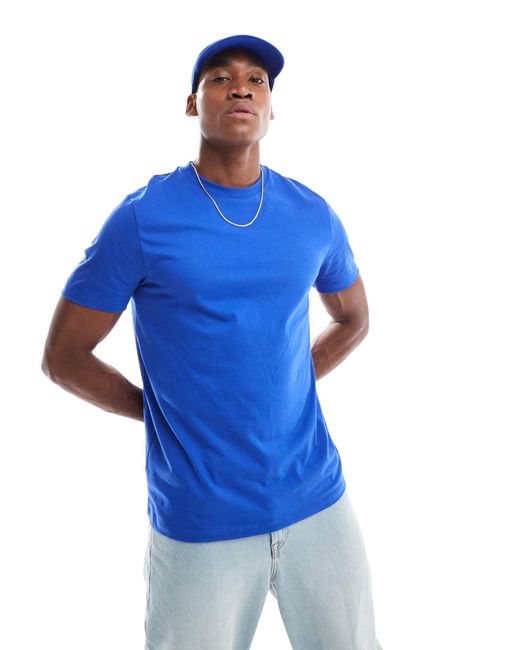 ASOS Blue T-shirt With Crew Neck for men