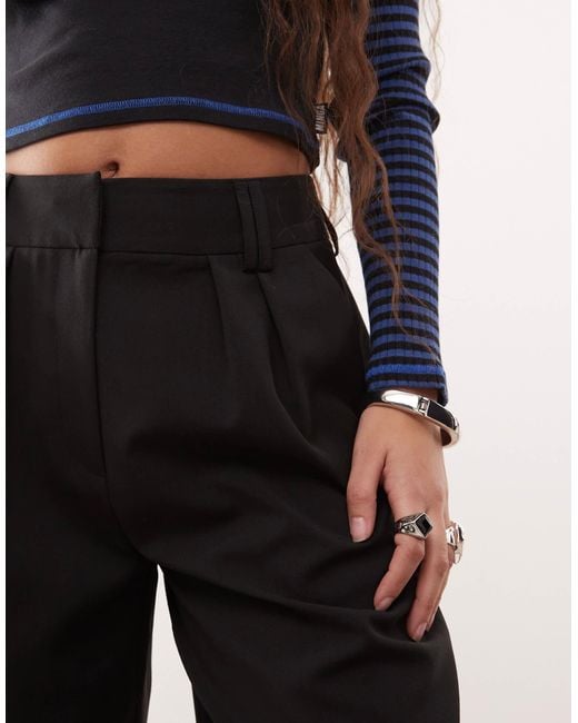 Collusion Black Tailored Wide Leg Trouser