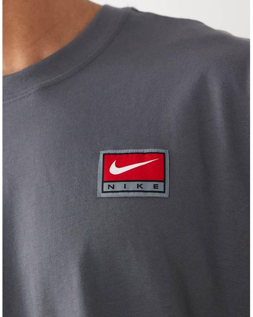 Nike Gray Logo Heavyweight T-shirt for men