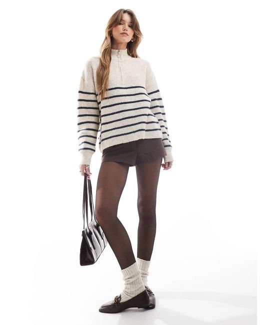 ONLY Natural 1/4 Zip Jumper