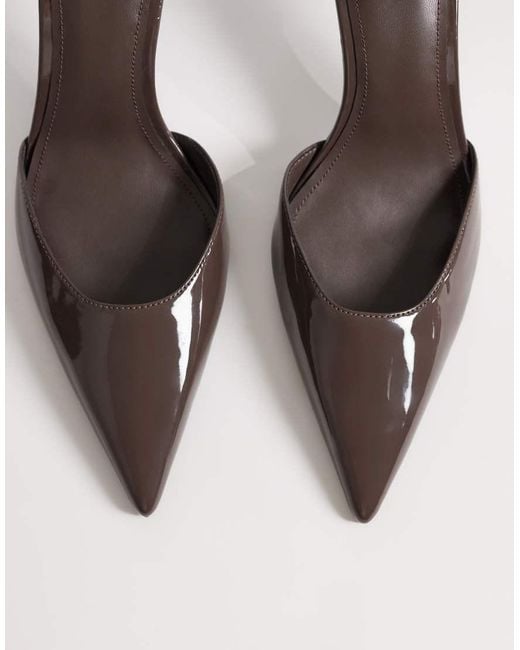 Mango White Ankle Strap Pointed Heels