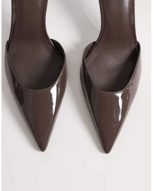 Mango White Ankle Strap Pointed Heels