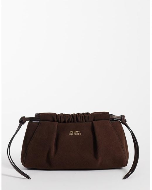 Tommy Hilfiger Brown Soft Real Suede Mini Bag