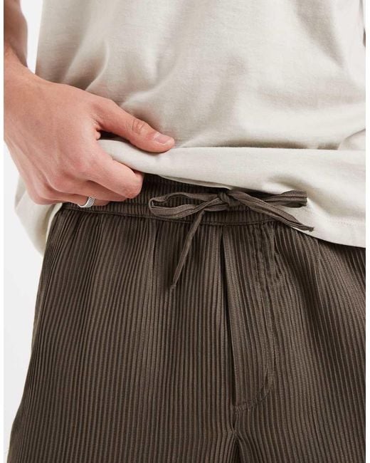 Jack & Jones Gray Plisse Shorts for men
