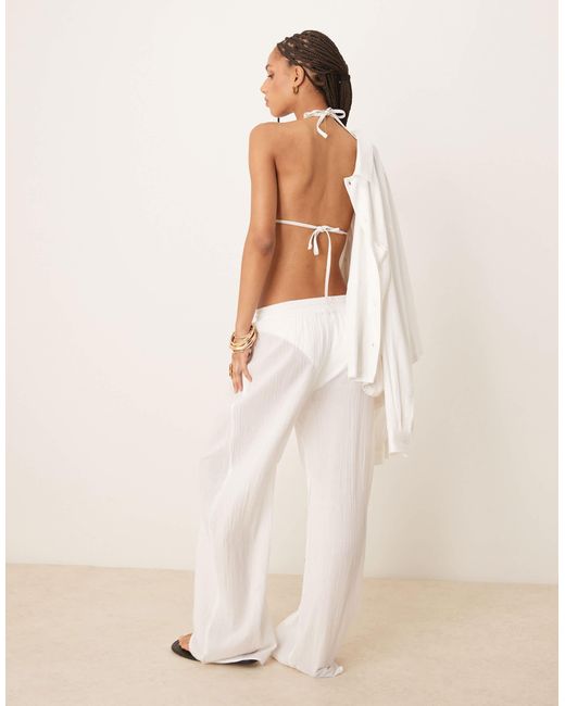Abercrombie & Fitch Natural Pull On Cotton Beach Pant