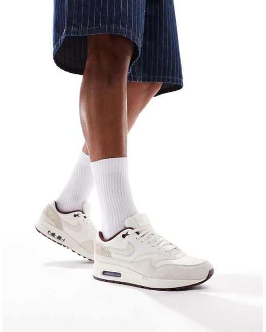 Nike White Air Max 1 Premium Trainers for men