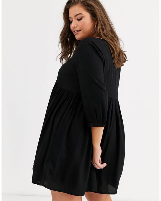 Simply be black denim dress Clearance