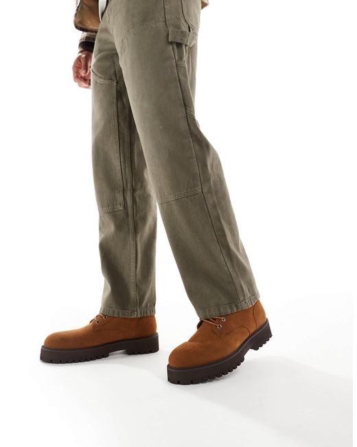 ASOS – geschnürte arbeitsstiefel in Brown für Herren