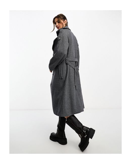 Object White Formal Chuck On Wool Trench Coat
