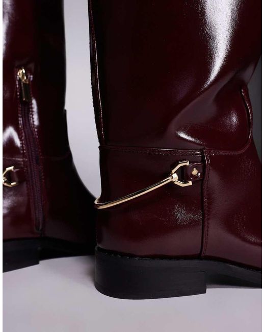 River Island Purple Riding Knee Boots