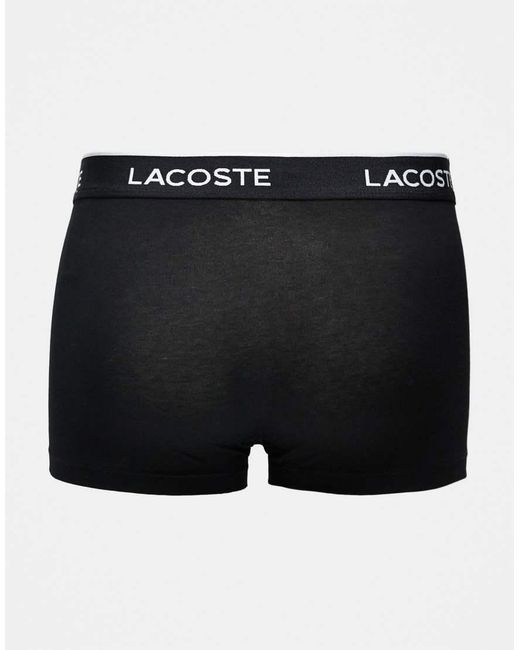 Lacoste Black 7 Pack Trunks for men