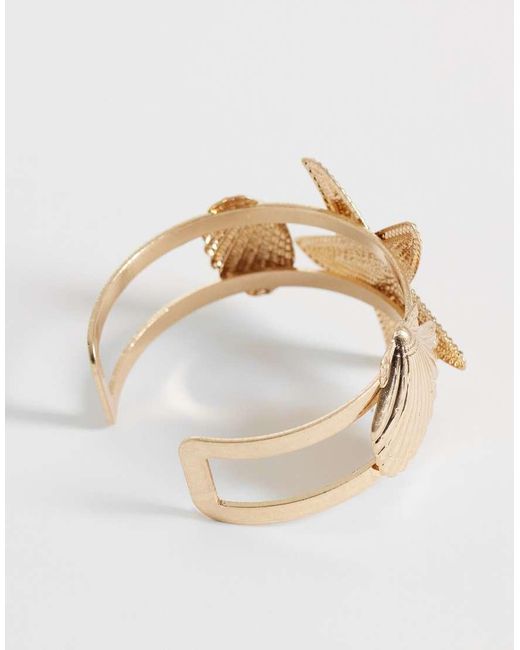 ASOS Natural Cuff Bracelet With Sea-life Design
