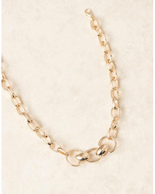ASOS Grove Schakelketting Met Ringdetails in het Brown