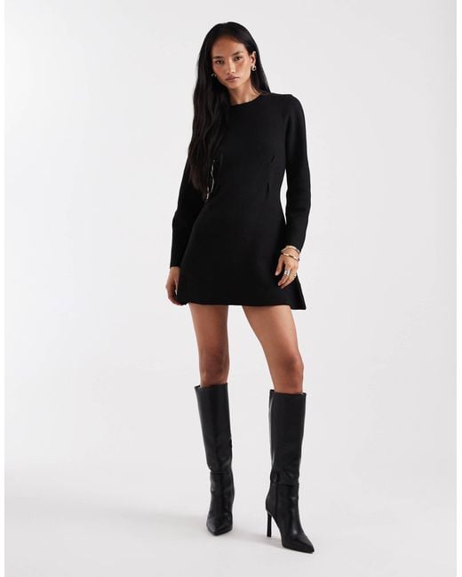 asos mini dress black ASOS Design - Oversized Mini Dress - Women - Cotton - M